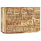 Rustika Rowe -  Alphabet Cabinet with 6 Drawers 120x35x79 cm Solid Mango Wood